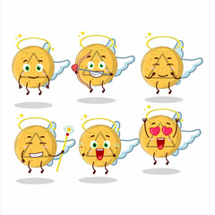 Wall Mural - Dalgona candy triangle cartoon designs as a cute angel character