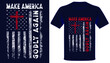 Make america godly again usa grunge flag patriotic tshirt design