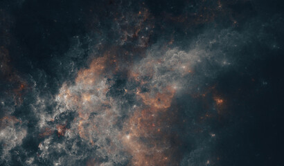 Wall Mural - ash, fire and smoke nebula - 13446 x 7866 px