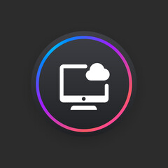 Wall Mural - cloud computing - ui icon