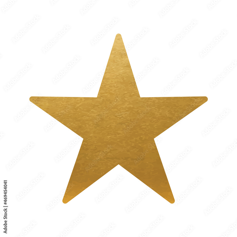 Gold Star on white background Stock Vector | Adobe Stock