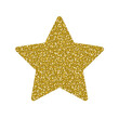 Gold glitter Star on white background