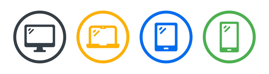 Aufkleber - Device set vector icon symbol
