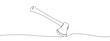 © chekman - Continuous line drawing of axe. Axe linear icon. One line drawing background. Vector illustration. Axe continuous line icon
