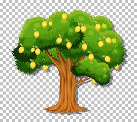 Sticker - Lemon tree on transparent background