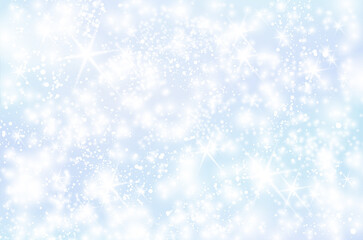 Wall Mural - blue abstract background with circle bokeh and shiny stars