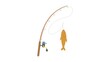 Fishing rod and Fish Vector