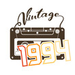 vintage 1994 Retro Cassette Tape, 1994 birthday typography design