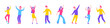 © Stocker_BM - Dancing people. Party. Group of people at a dance party. Smiling dancing young people. Flat style. Vector illustration