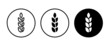 Farm wheat ears icon. Gluten free icon, wheat leaf, Agriculture
