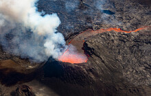Fagradalsfjall Volcano, Active Vent During The Eruption Of July 2021, Reykjanes Peninsula, Iceland, Polar Regions