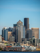 View Of Downtown Seattle From The Harbor, Seattle, Washington State