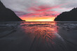 © robertharding - Empty Ersfjord beach against the cloudy sky and midnight sun, Senja island, Troms county, Norway, Scandinavia