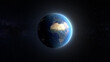© Framestock - 3D Render of planet Earth in dark space