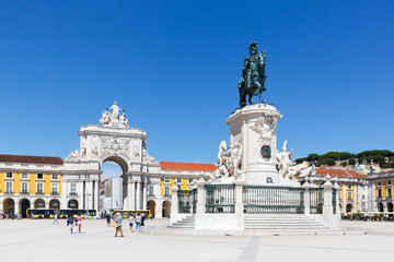 Wall Mural - Lisbon Portugal Praca do Comercio square town city travel