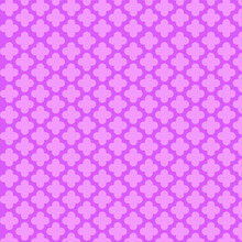 Quatrefoil Seamless Pattern Background In Purple. Vintage And Retro Abstract Ornamental Design. Simple Flat Vector Illustration.