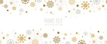 Seamless Snow Fall Banner Background