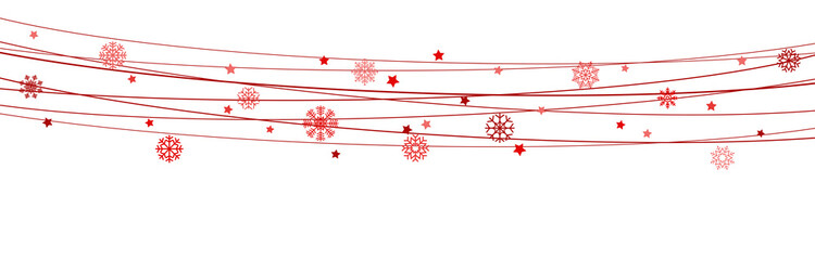 Wall Mural - snow flakes on strings background for christmas time