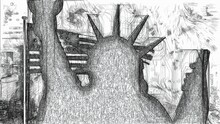 Statue Of Liberty Hand Draw Digital Art Illustration