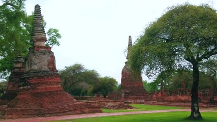 Sticker - The Wat Phra Si Sanphet archaeological site, Ayutthaya, Thailand