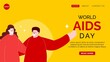 © Sayyid96 - World aids day landing page, campaign in support of hiv prevention
