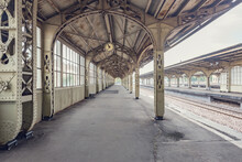 Empty Old Railway Station. Saint Petersburg. Russia.