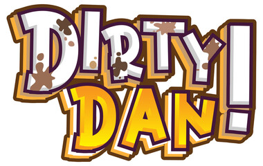 Sticker - Dirty Dan logo text design