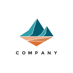 Wall Mural - Peak mountain logo vector for your company or business