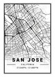 San Jose - United States Light City Map