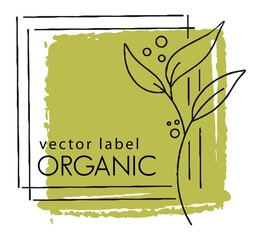 Wall Mural - Organic and natural product, eco friendly label