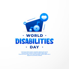 Wall Mural - World Disability Day Design Background For Greeting Moment