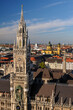 Munich, Germany on October 16, 2012. Neue Rathaus, the new town hall on Marienplatz in the historic city center.