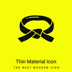 Sticker - Black Belt minimal bright yellow material icon