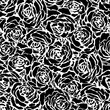 Abstract roses flowers patchwork vector seamless pattern