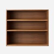 Empty brown wooden book shelf