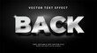 Back elegant 3D text effect. Editable text style effect with black color theme.