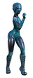 © photosvac - 3D Rendering Female Robot on White
