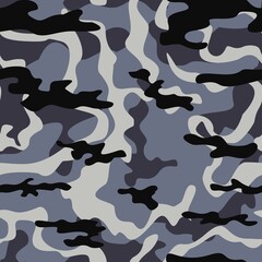 nautical camouflage pattern, blue military background, winter texture on textiles