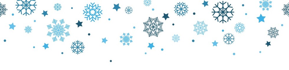 Wall Mural - seamless snow stars falling down