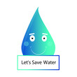 World water day event lets save water illustration