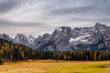 Wall Mural - Scenic landscape of Dolomites, Belluno Province, Dolomiti Alps, Italy