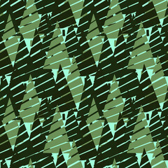 Christmas background vector seamless pattern of stylized Christmas trees. Wallpaper for wrapping paper, invitations, paper and cards, website backgrounds. New Year and Christmas festive forest conifer