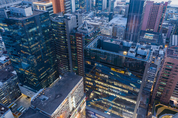 Poster - Top down view of Hong Kong business district