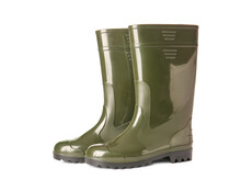Pair Of Gumboots On White Background