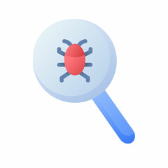 Wall Mural - bug catcher malware virus scan searching single isolated icon with smooth style