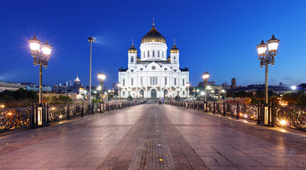 Wall Mural - City Moscow main Orthodox Church of Russia Cathedral of Christ the Saviour, Russia