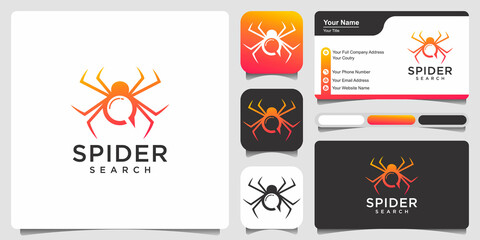 spider search logo vector design template