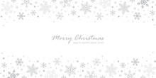 Bright Banner Christmas Card With Snowflake Border