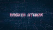 Hacker Attack title key word on a binary code digital network background