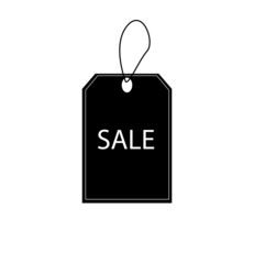 Icon for web design sale label in black